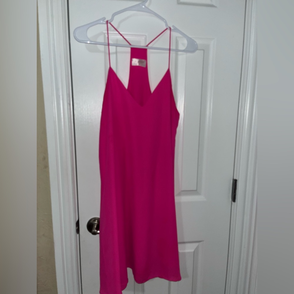 NYMPHE Vibrant Pink Backless Dress